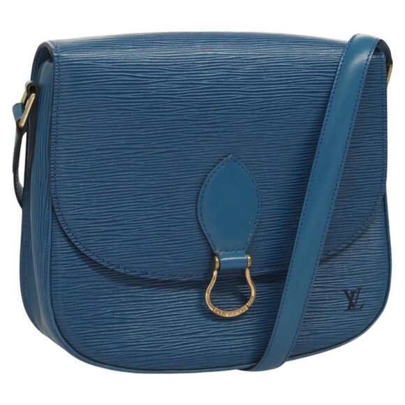 LOUIS VUITTON Epi Saint Cloud GM Shoulder Bag Toledo Blue M52195 LV Auth 130456 - Picture 1 of 16
